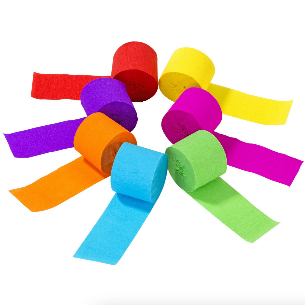 Rainbow Streamers -7pk