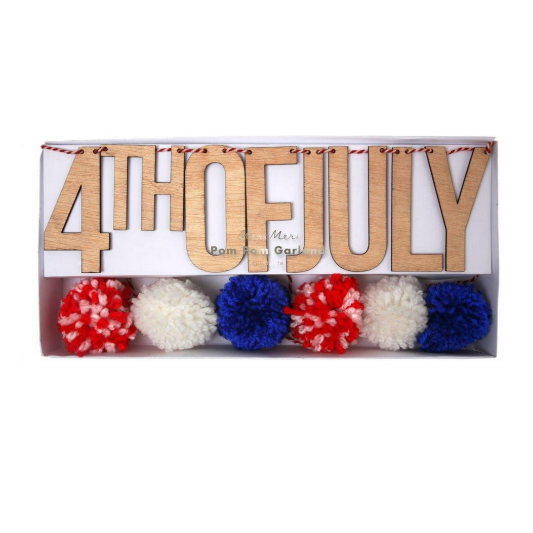 4th of July Pompom Garland