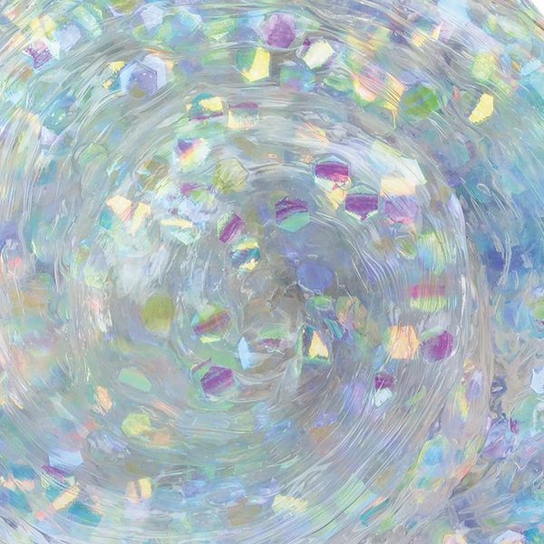 detail of glitter inside putty