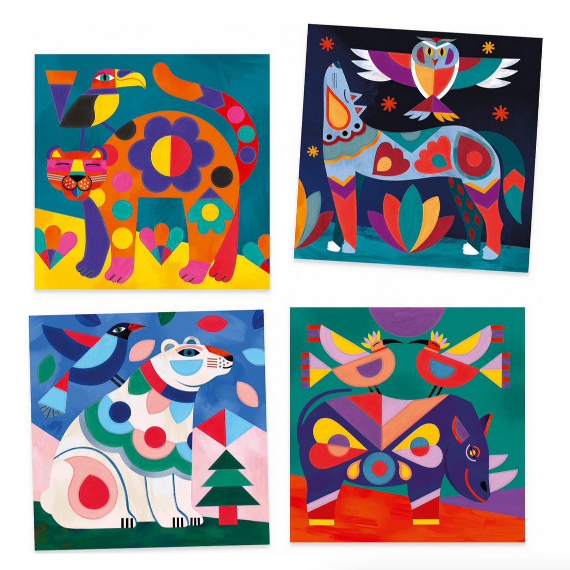 the four images fully painted