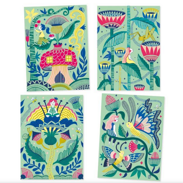 Scratch Boards -Fantasy Garden 6-11yrs