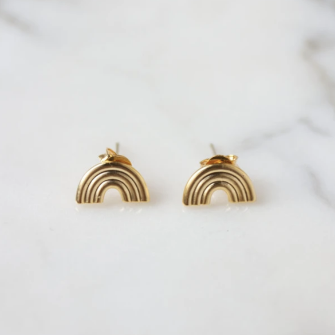 Petite Rainbow Studs -gold or silver