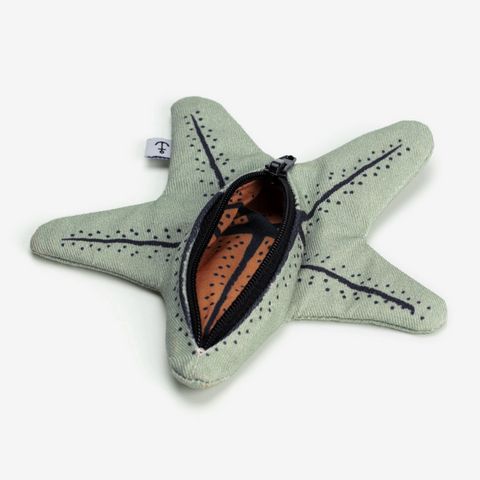 Aqua Starfish Coin Pouch