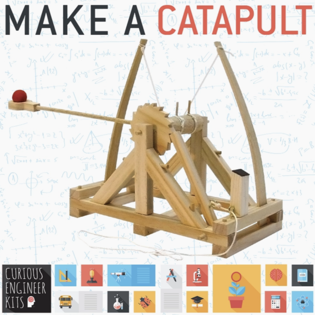 wooden catapult pictured on box
