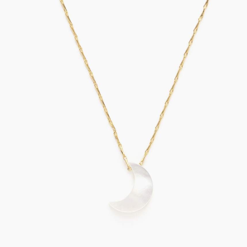 Mother of Pearl Moon Neclace