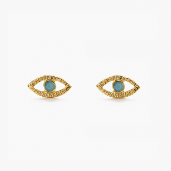 Eye of Protection Studs -turquoise