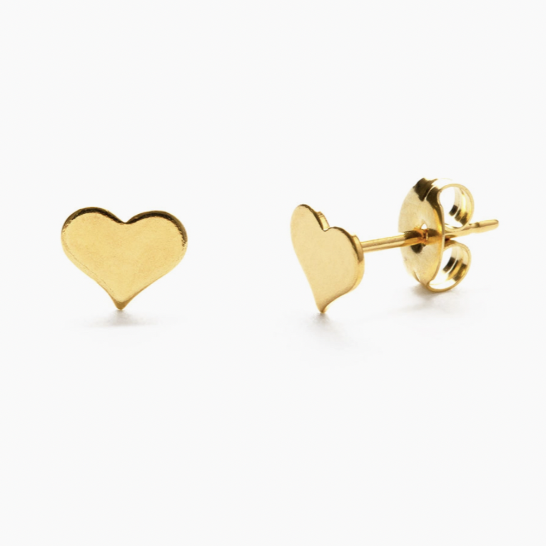 Heart Studs in Gold