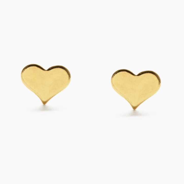 Heart Studs in Gold