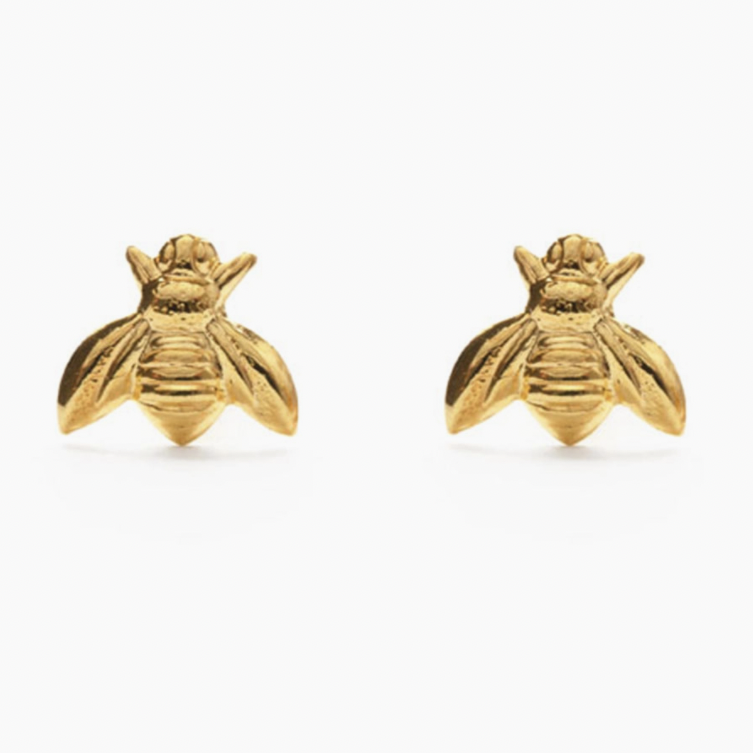 Honey Bee Studs in Gold