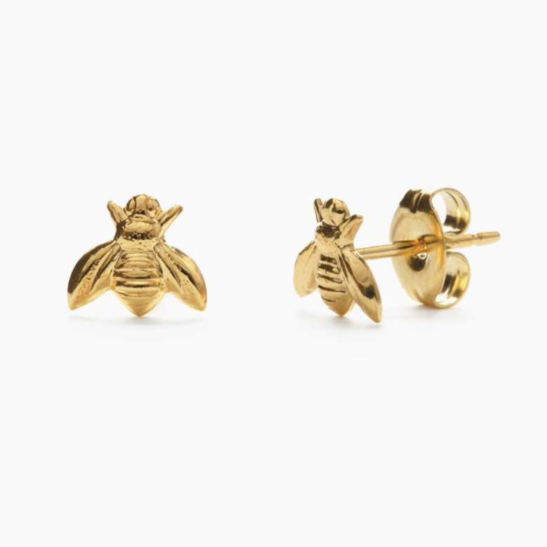 Honey Bee Studs in Gold