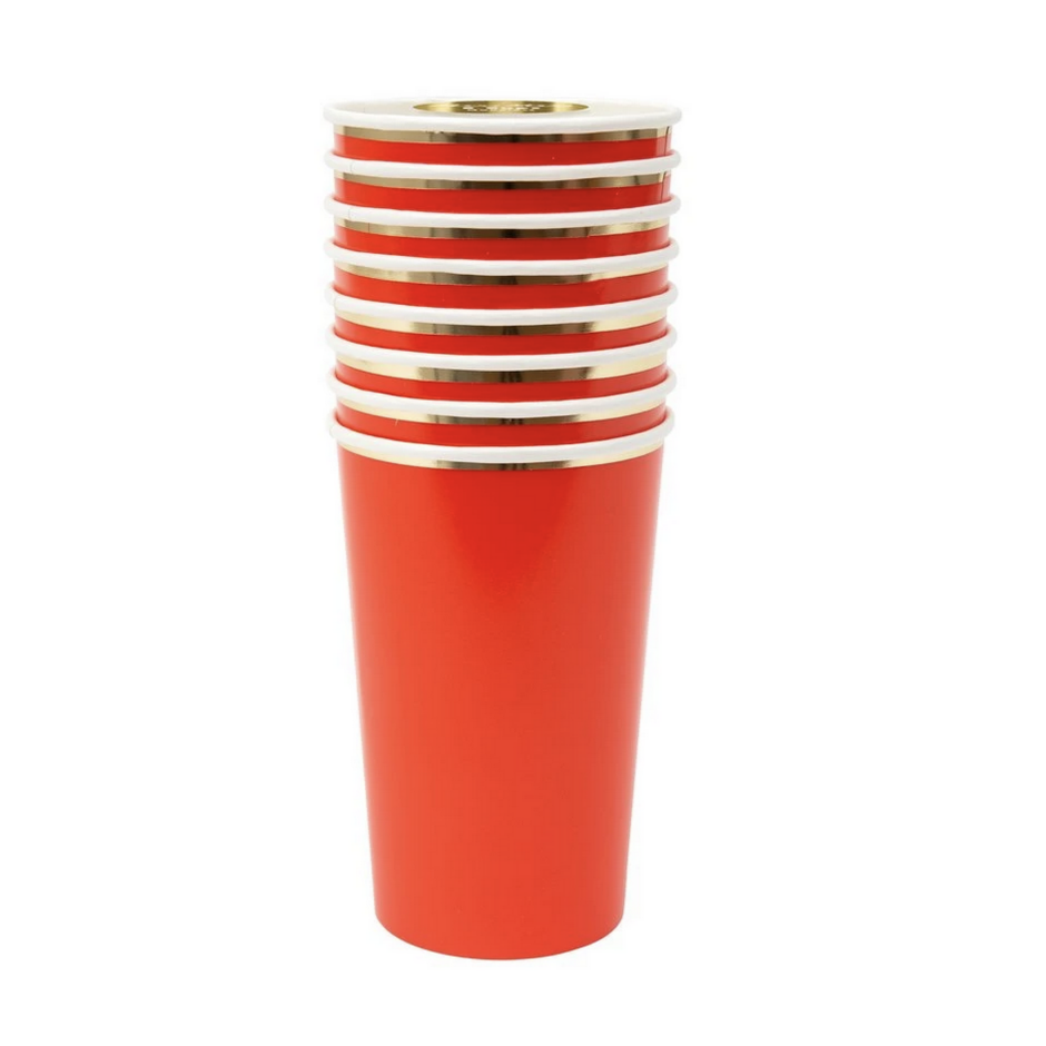 Red Highball Cups