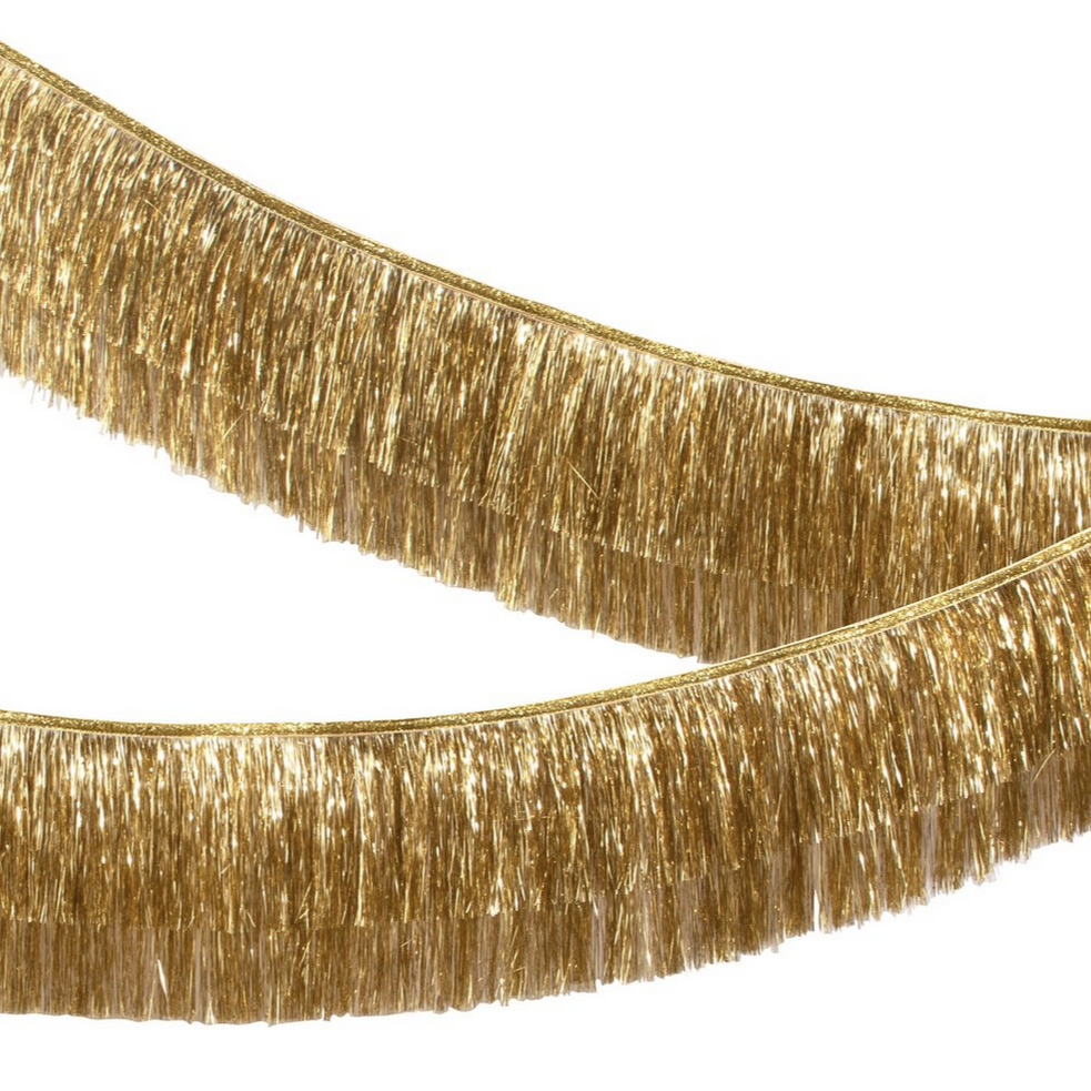 Gold Tinsel Fringe Garland