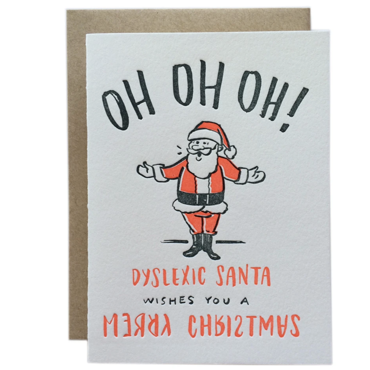 Dyslexic Santa Holiday Card - Boxed Set 6pk