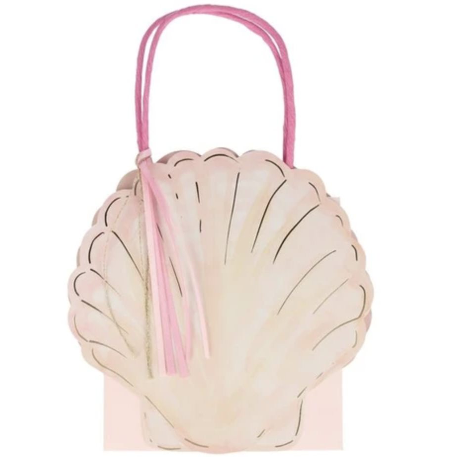 paper bag shaped like a seashell