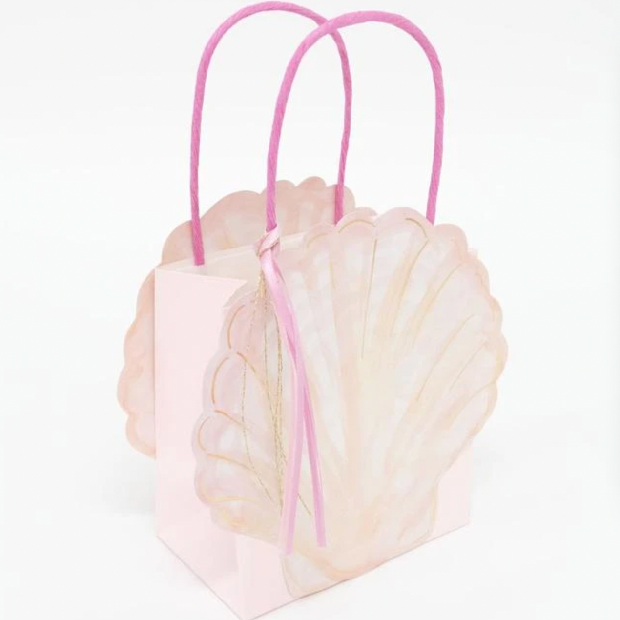 side view of mermaid paper bag