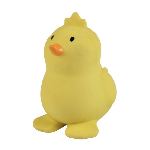 yellow rubber chick toy