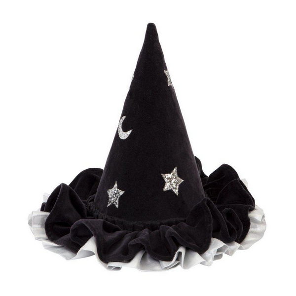 Velvet Pointed Black Wizard/Witch Hat