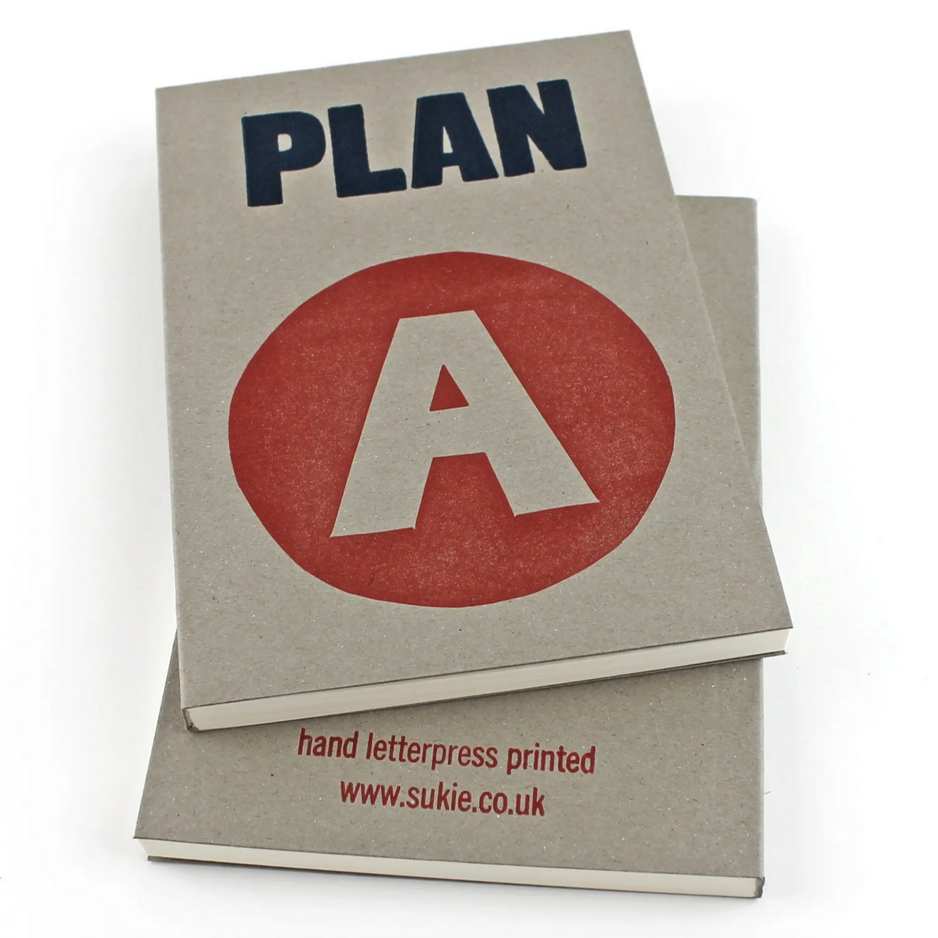 Plan A or Plan B Letterpress Notebook