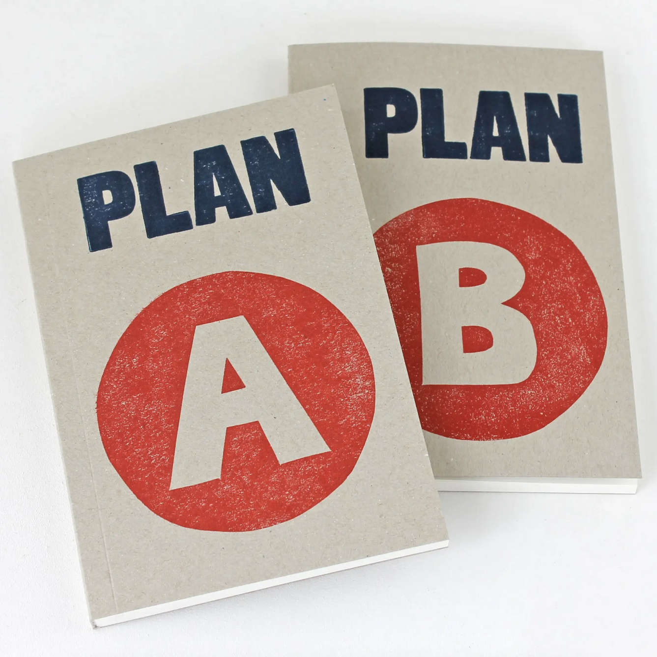 Plan A or Plan B Letterpress Notebook