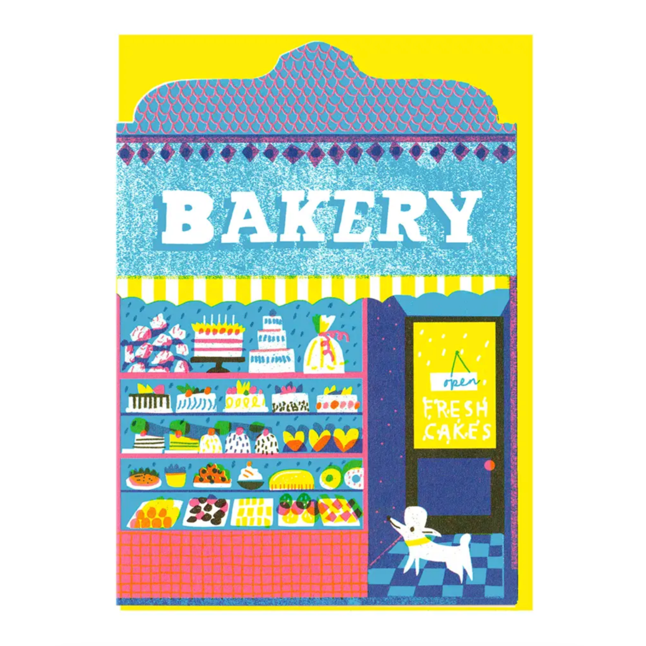 Bakery Shop Die Cut Card -Louise Lockhart -Blank