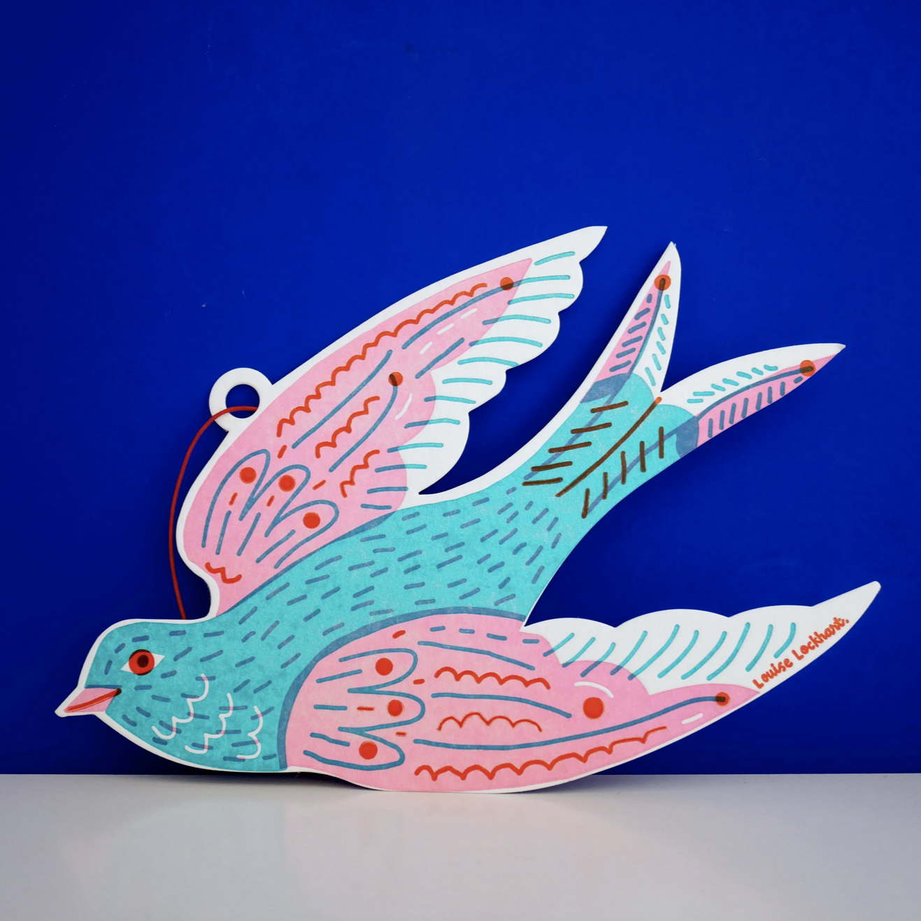 Swallow Letterpress Die Cut Decoration -Louise Lockhart