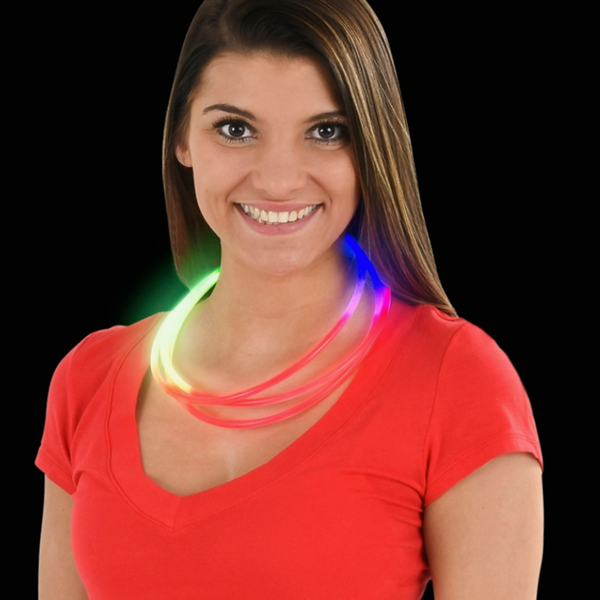 22" Tri Color Glow Necklace 50pcs