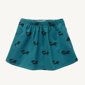 Organic Kids Skirt Fox Print