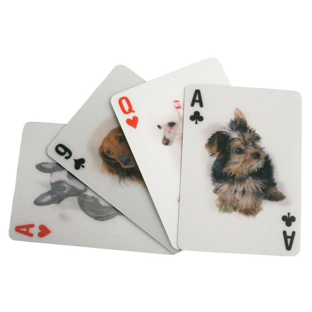 3-D Playing Cards Dogs