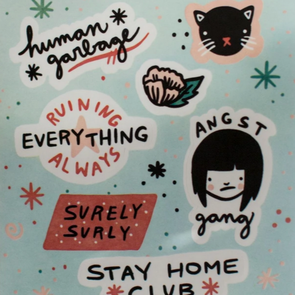 Stay Home Club Throwback Sticker Sheet