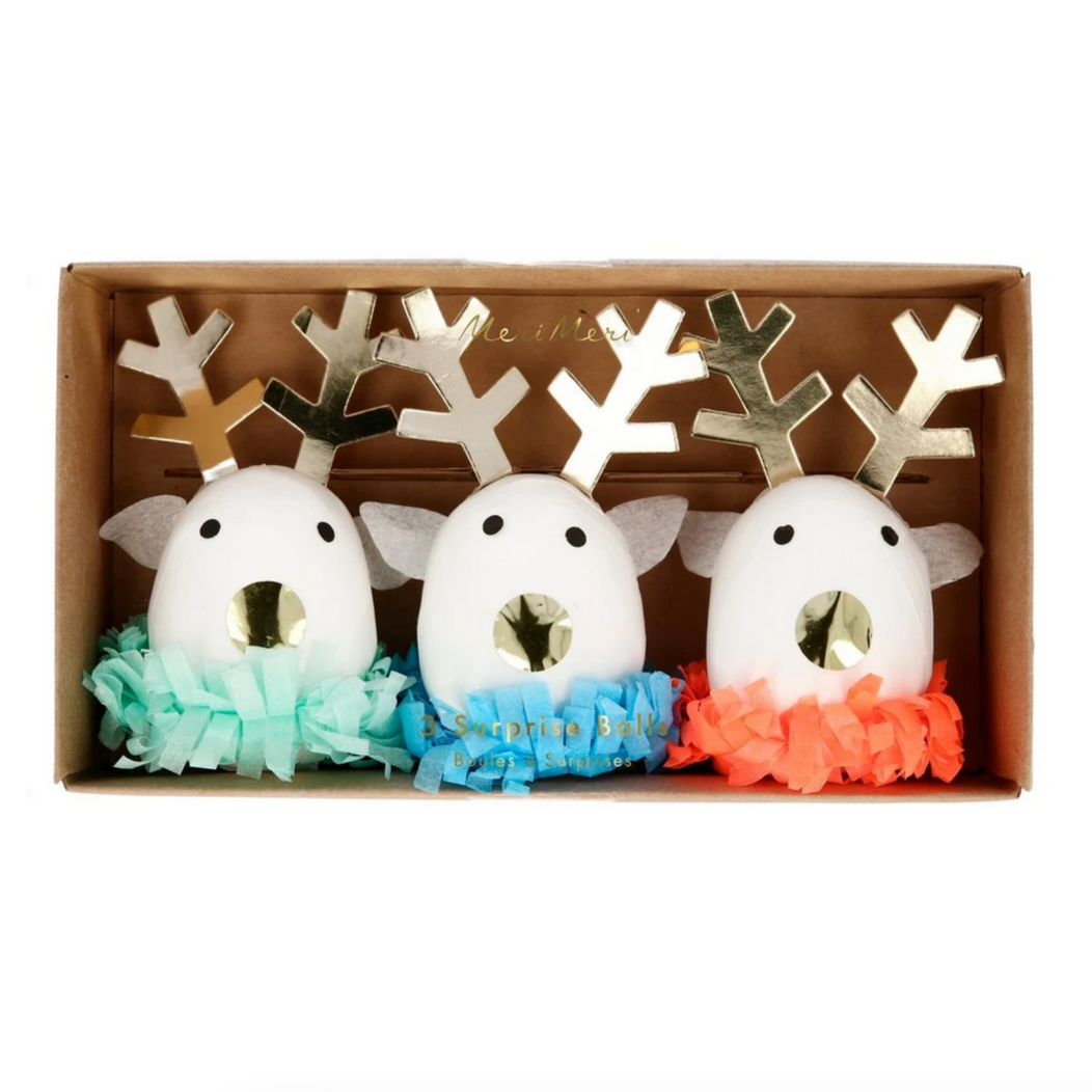 Festive Reindeer Surprise Balls