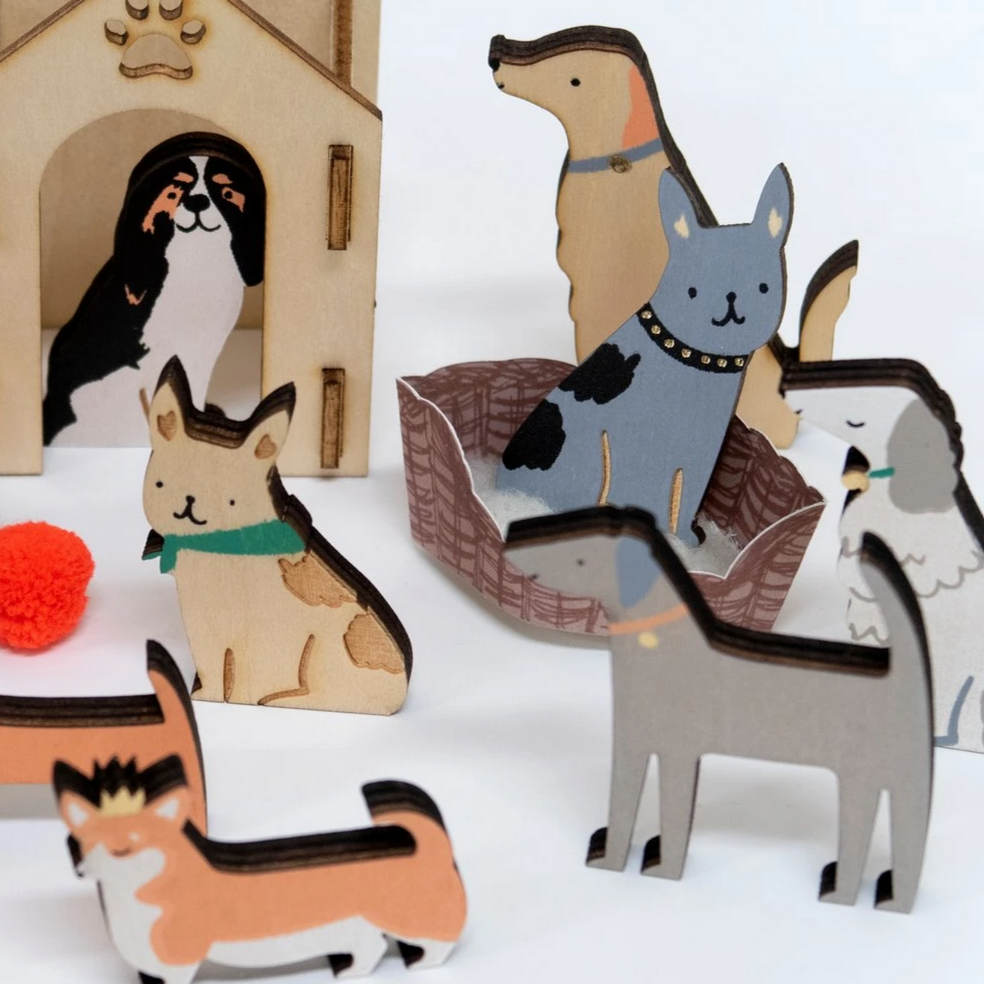 Wooden Dog Advent Suitcase