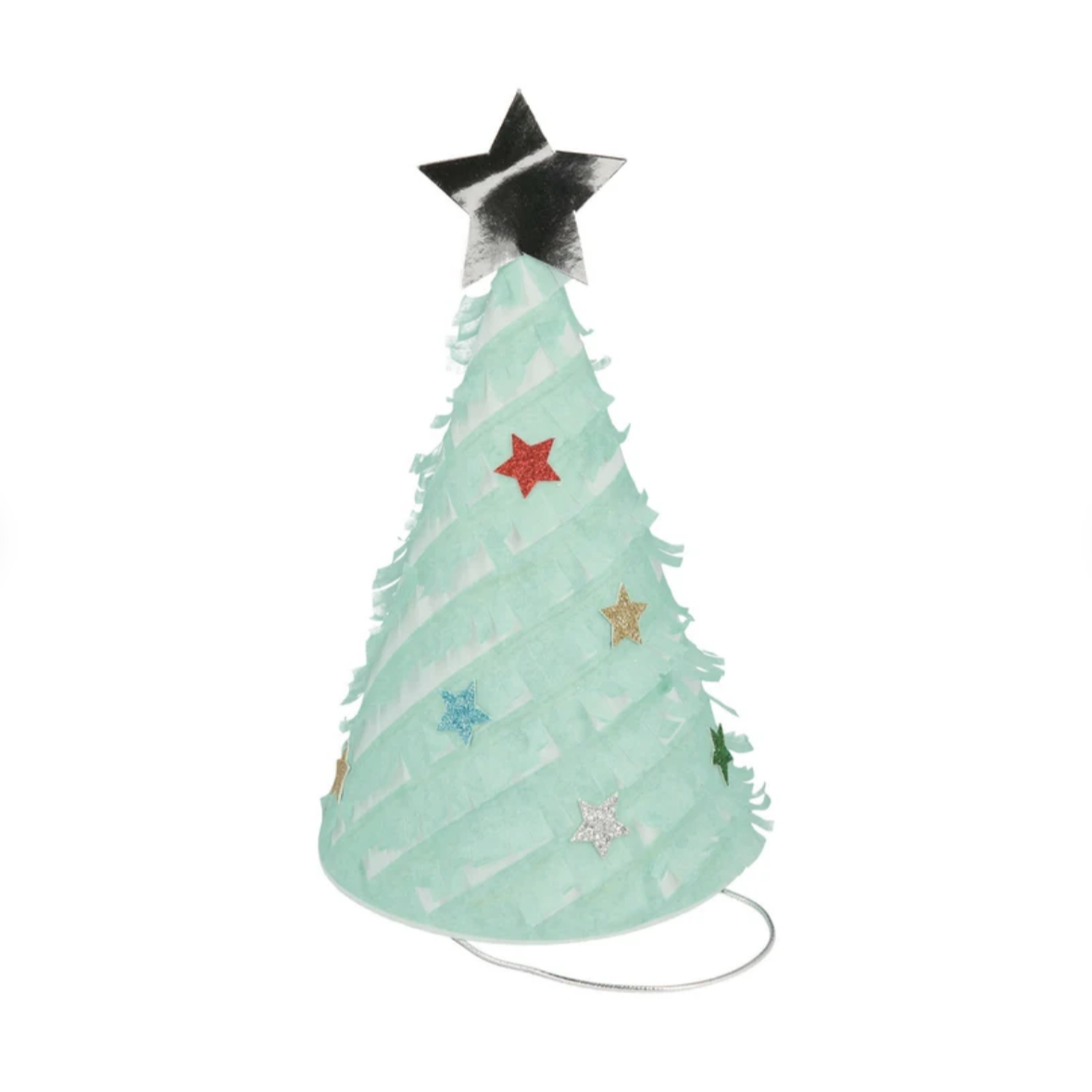 Fringed Christmas Tree Party Hats (6pk)