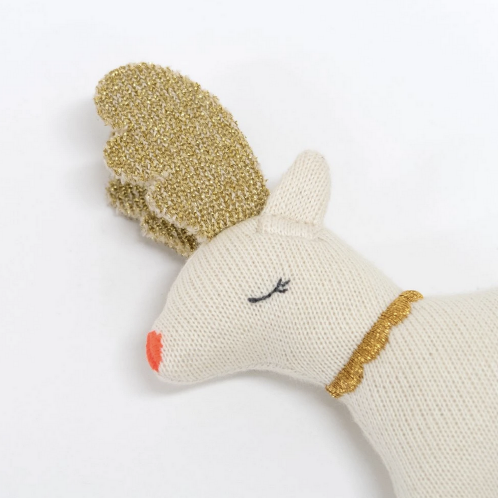 Organic Christmas Reindeer Rattle