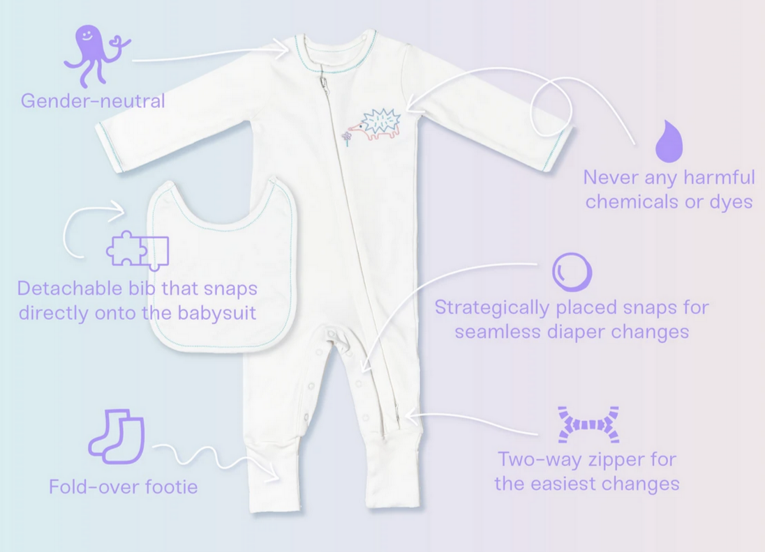 Organic Magic Mushrooms Babysuit and Bib