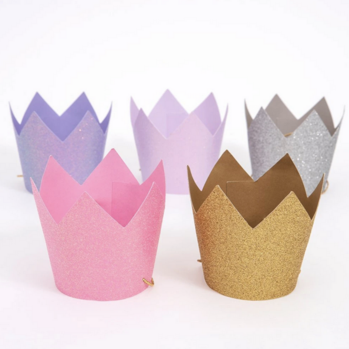 Mini Glitter Party Crowns