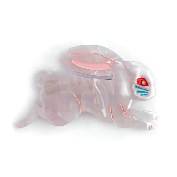 LINGONBERRY CANDY BUNNY PINK - Hair Barrette 7"