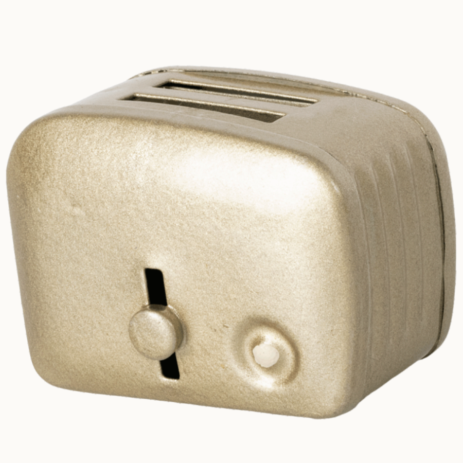 Miniature Toaster & Bread - Silver
