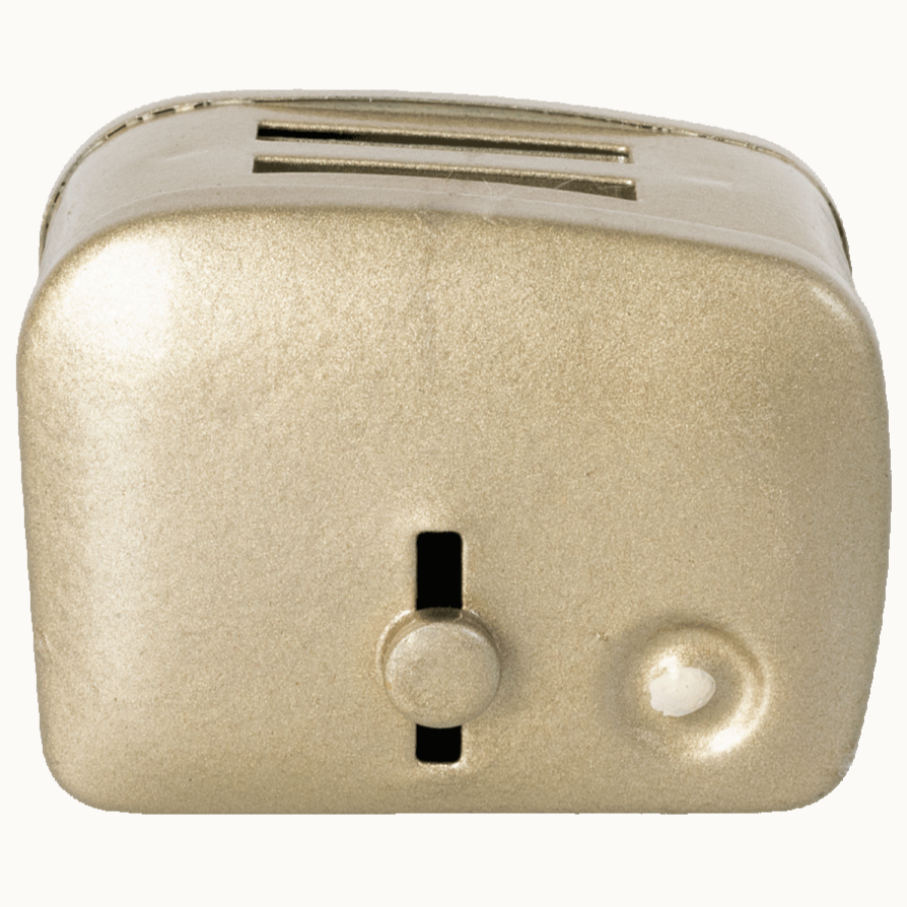 Miniature Toaster & Bread - Silver