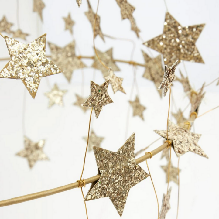 Gold Sparkle Star Chandelier