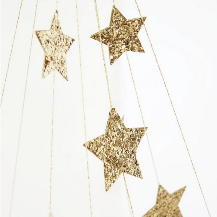 Gold Sparkle Star Chandelier