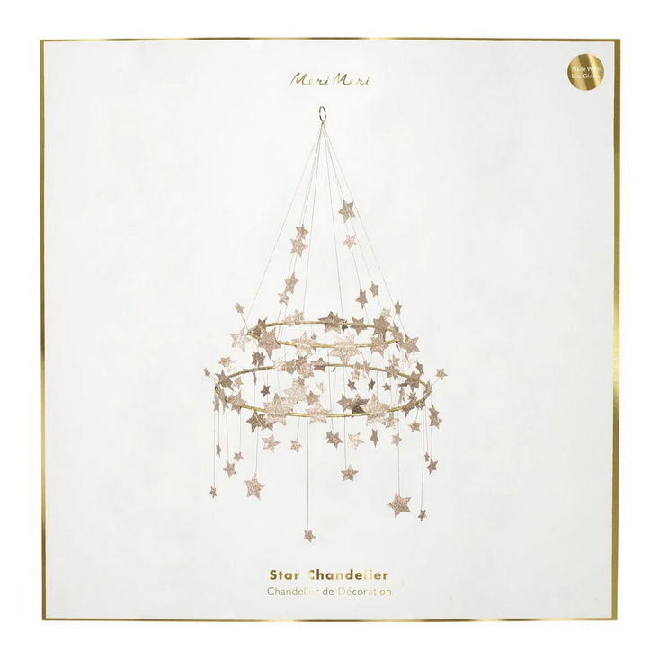 Gold Sparkle Star Chandelier