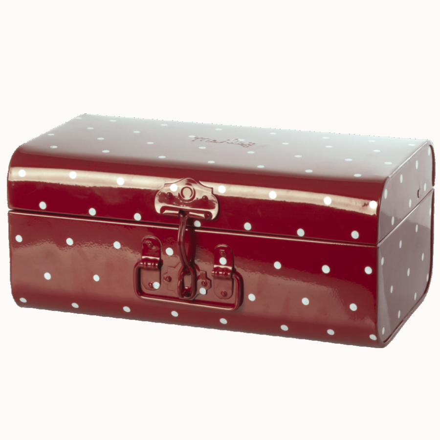 Red with Dots Storage Suitcase -Small