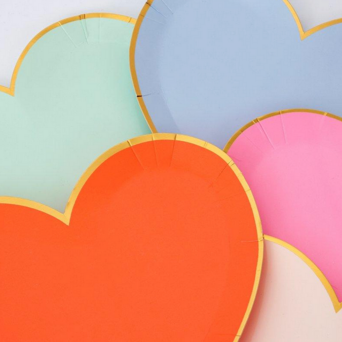 Party Palette Heart Large Plates (pk8)