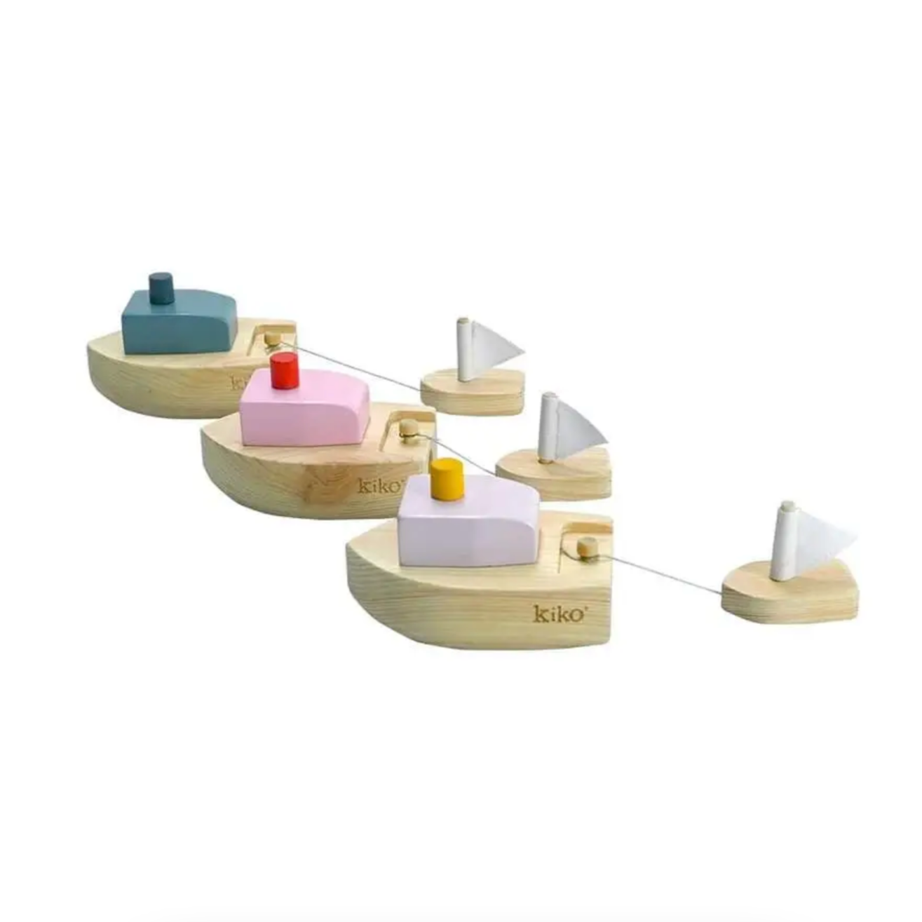 Ofune Wind-Up Boat -pink