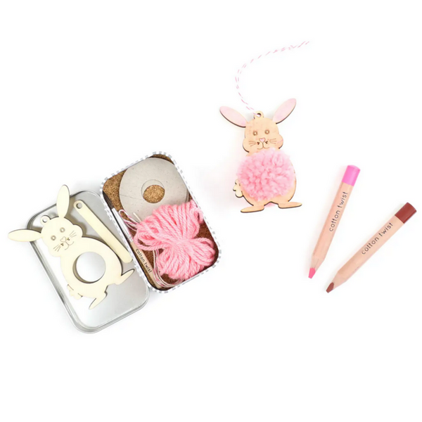 Make Your Own Pom Pom Bunny Gift Tin (4-6yrs)