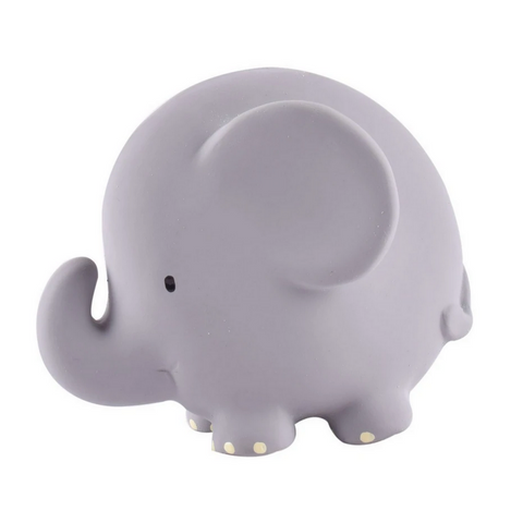 Elephant - Organic Natural Rubber Rattle, Teether & Bath Toy