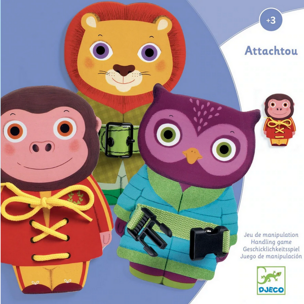 Attachtou Tying/Fastening Wooden Skill Boards 3yrs+