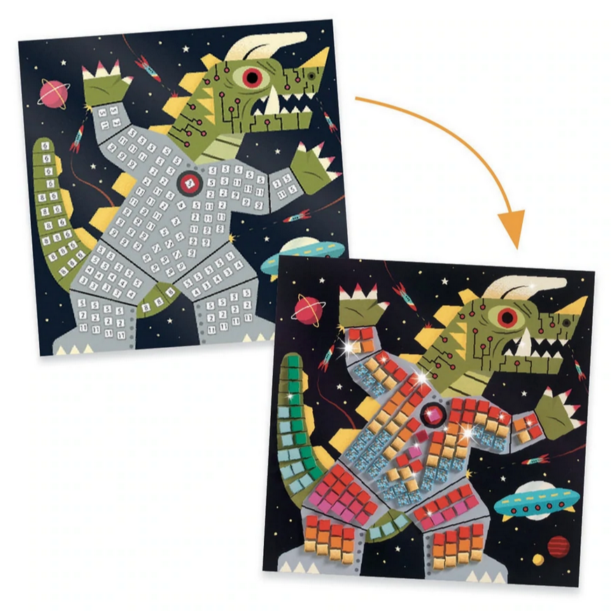 Space Battle Sticker Mosaic Craft Kit