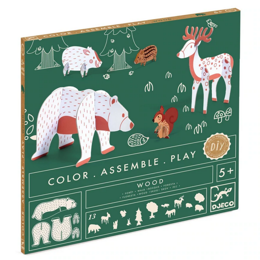 Woods DIY Color Assemble Play Craft Kit 5yrs+