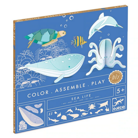 Sea Life DIY Color Assemble Play Craft Kit (5-8yrs)